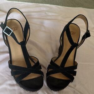 UGG Women's Black Strappy Sandals